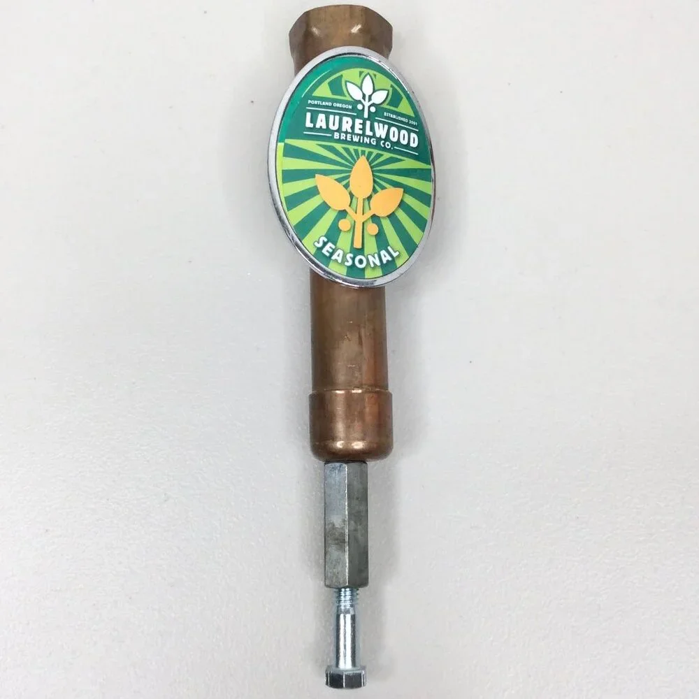 Laurelwood Brewing Co Seasonal Copper Pipe Beer Tap Handle 9